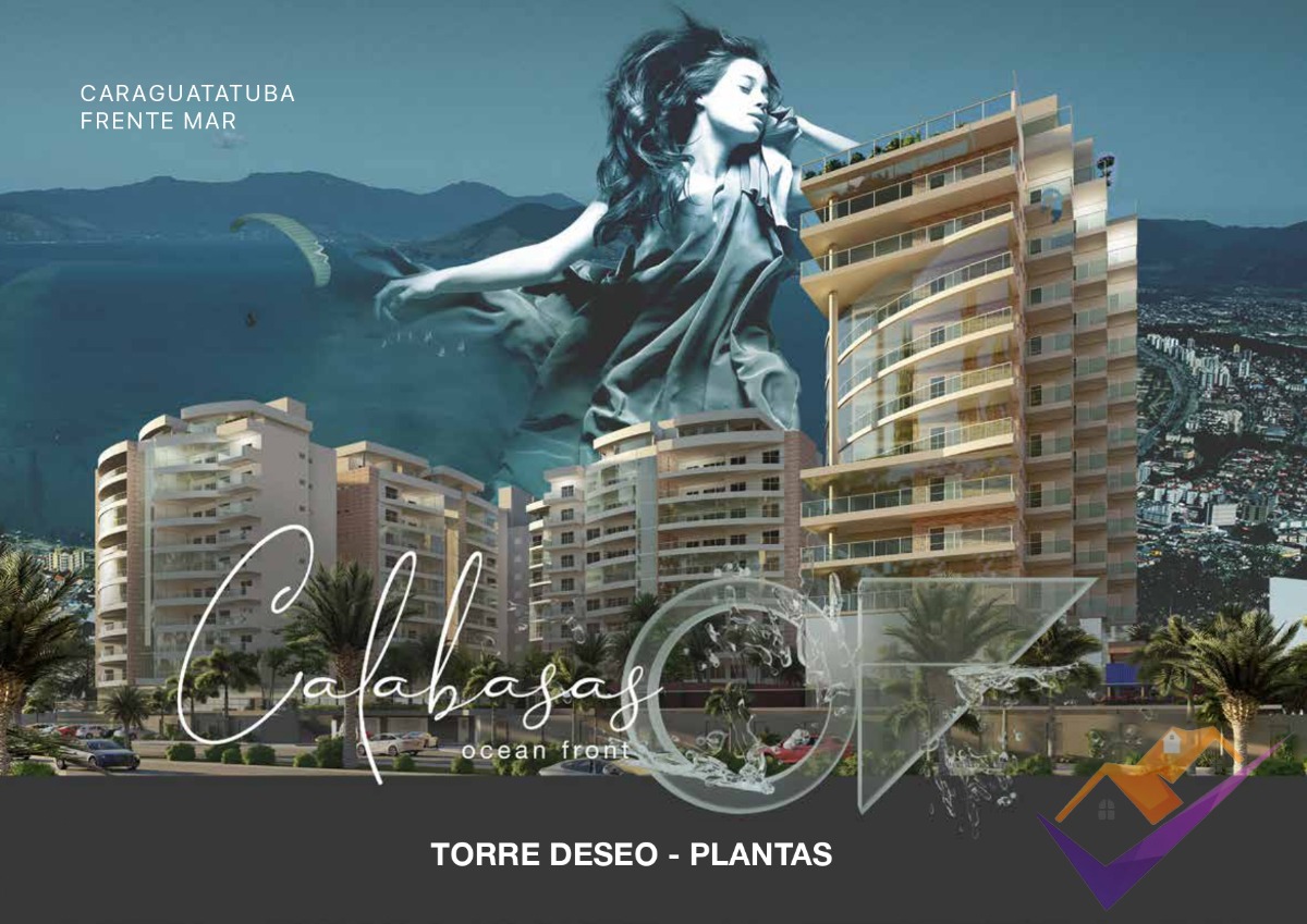 Calabasas Condominium Resort, Apartamento Alto Padrão, frente a praia do Indáia, Caraguatatuba/SP